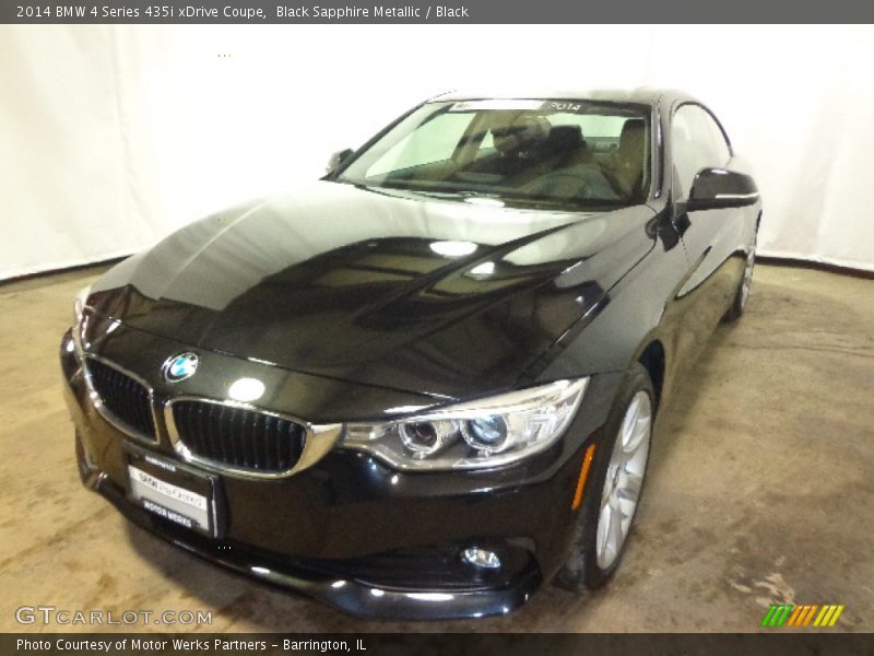 Black Sapphire Metallic / Black 2014 BMW 4 Series 435i xDrive Coupe