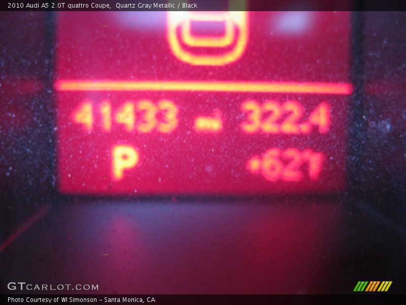 Quartz Gray Metallic / Black 2010 Audi A5 2.0T quattro Coupe