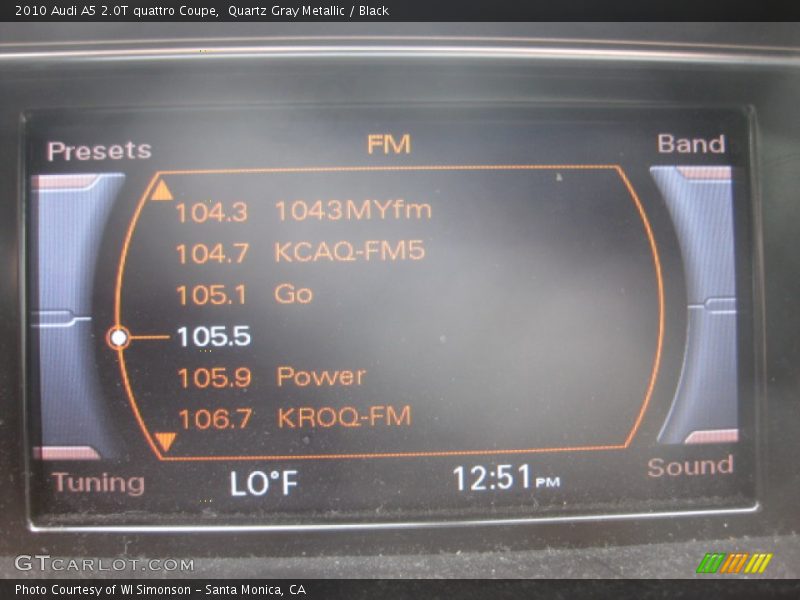 Quartz Gray Metallic / Black 2010 Audi A5 2.0T quattro Coupe