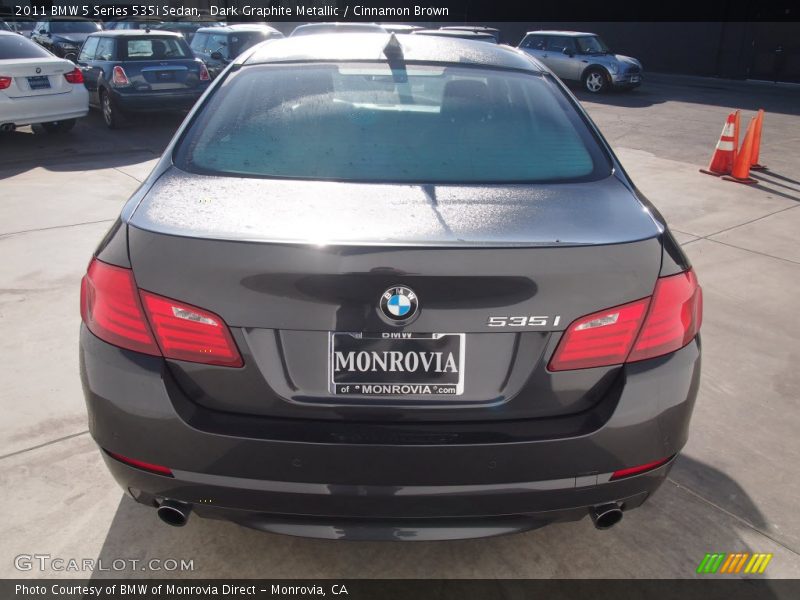 Dark Graphite Metallic / Cinnamon Brown 2011 BMW 5 Series 535i Sedan