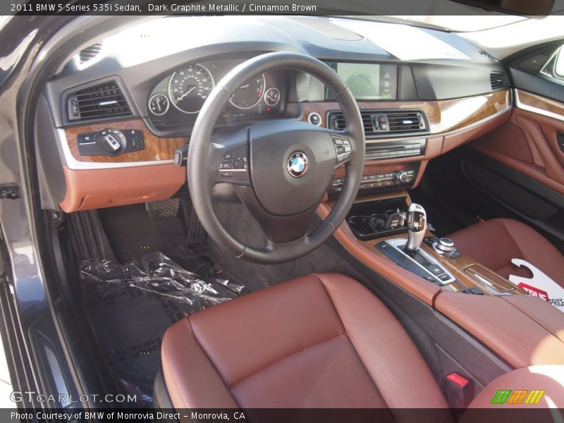 Dark Graphite Metallic / Cinnamon Brown 2011 BMW 5 Series 535i Sedan