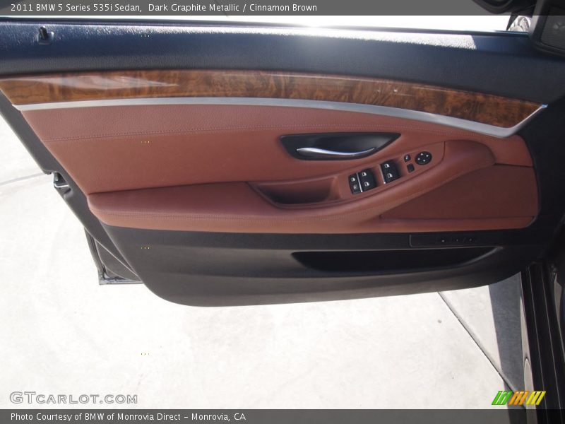 Dark Graphite Metallic / Cinnamon Brown 2011 BMW 5 Series 535i Sedan