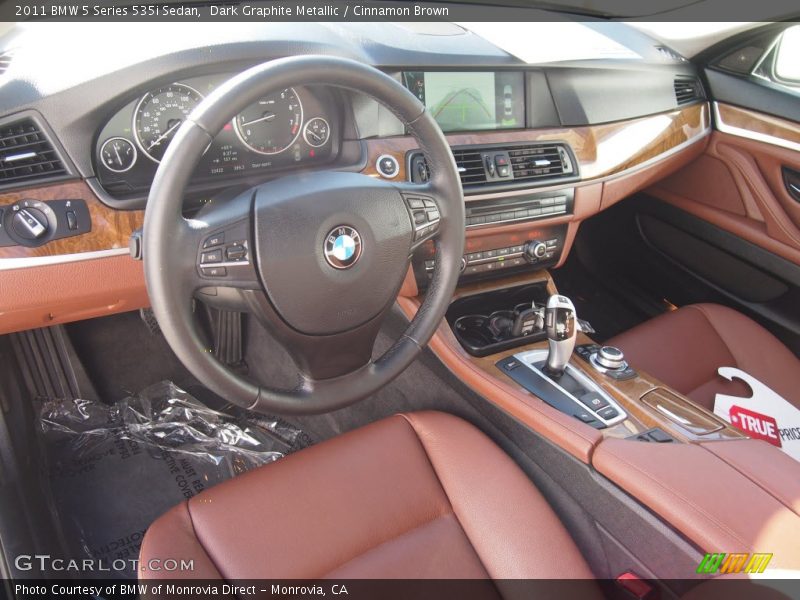 Dark Graphite Metallic / Cinnamon Brown 2011 BMW 5 Series 535i Sedan