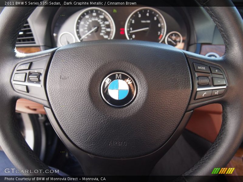 Dark Graphite Metallic / Cinnamon Brown 2011 BMW 5 Series 535i Sedan