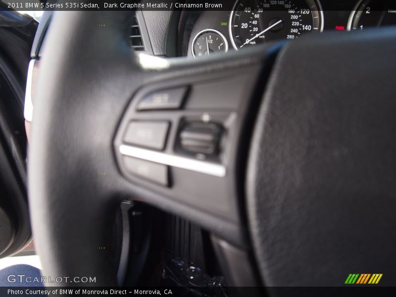 Dark Graphite Metallic / Cinnamon Brown 2011 BMW 5 Series 535i Sedan