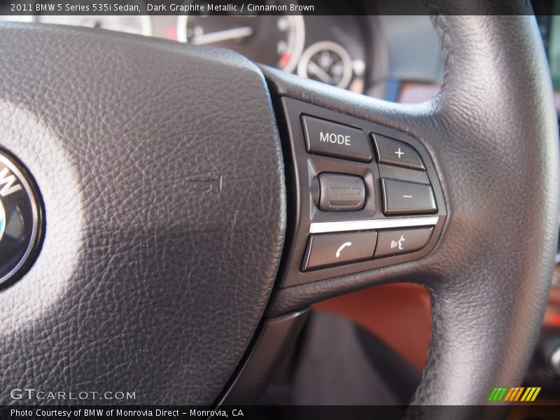 Dark Graphite Metallic / Cinnamon Brown 2011 BMW 5 Series 535i Sedan