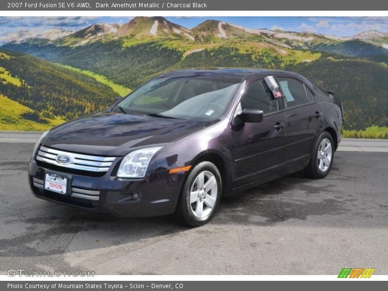 Dark Amethyst Metallic / Charcoal Black 2007 Ford Fusion SE V6 AWD