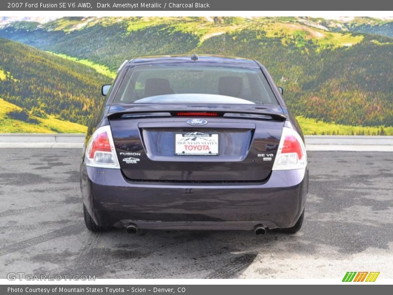 Dark Amethyst Metallic / Charcoal Black 2007 Ford Fusion SE V6 AWD