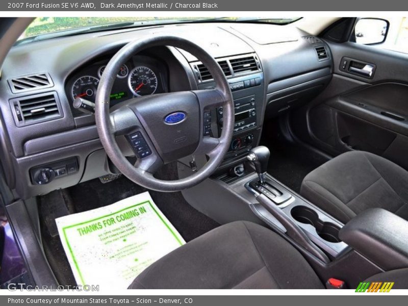 Dark Amethyst Metallic / Charcoal Black 2007 Ford Fusion SE V6 AWD
