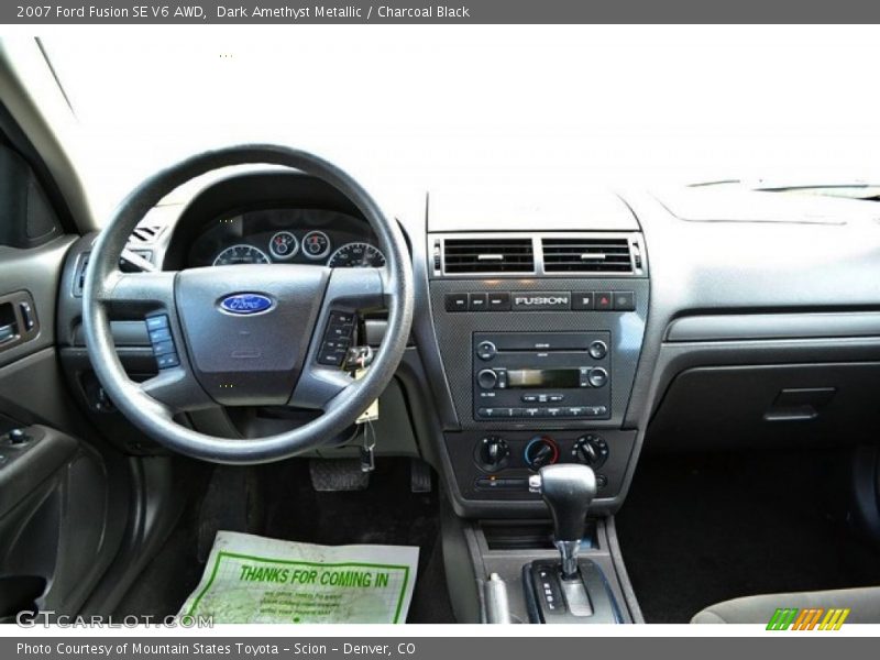 Dark Amethyst Metallic / Charcoal Black 2007 Ford Fusion SE V6 AWD