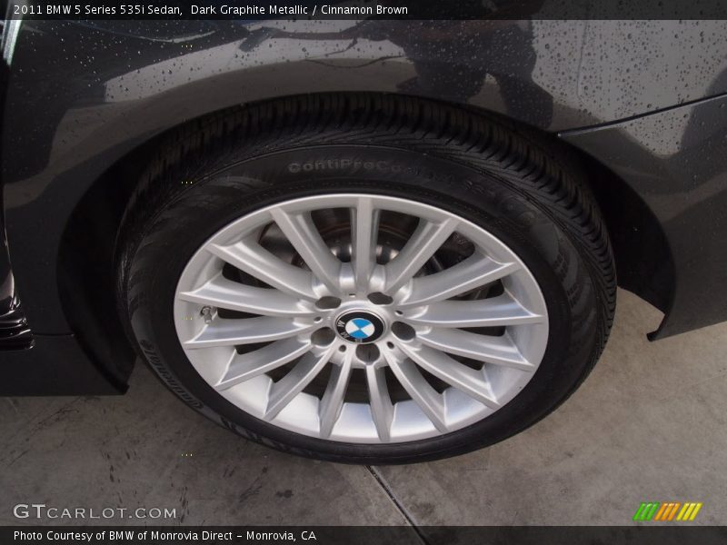 Dark Graphite Metallic / Cinnamon Brown 2011 BMW 5 Series 535i Sedan