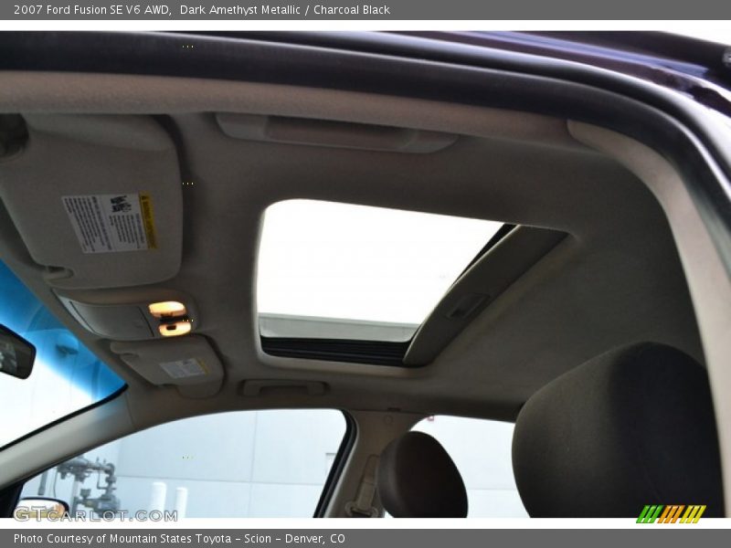 Dark Amethyst Metallic / Charcoal Black 2007 Ford Fusion SE V6 AWD