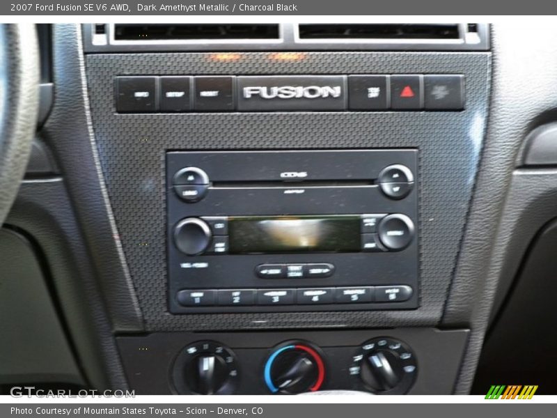 Dark Amethyst Metallic / Charcoal Black 2007 Ford Fusion SE V6 AWD