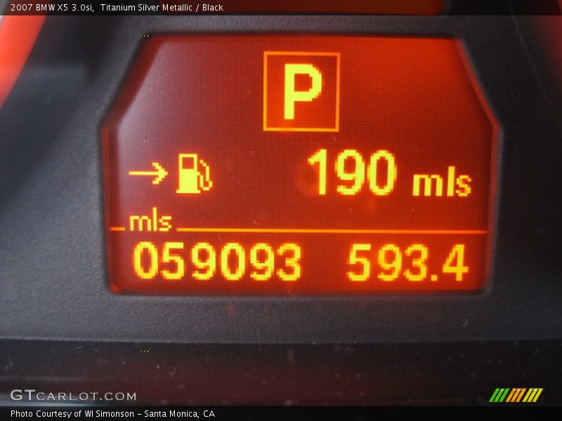 Titanium Silver Metallic / Black 2007 BMW X5 3.0si