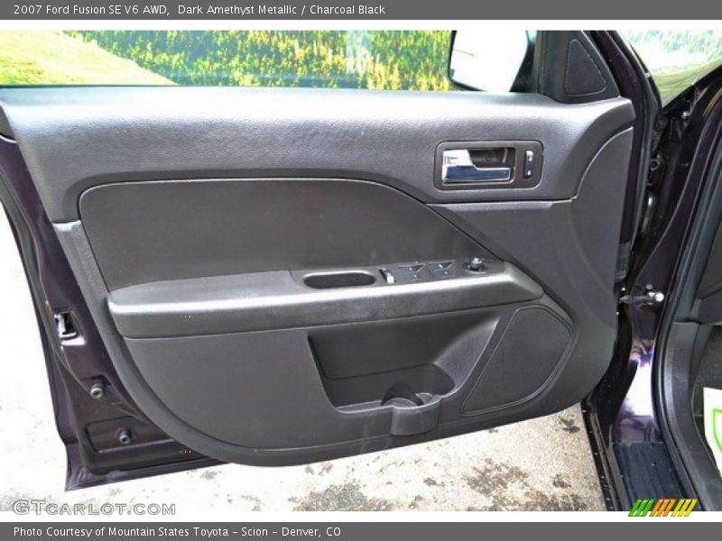 Dark Amethyst Metallic / Charcoal Black 2007 Ford Fusion SE V6 AWD