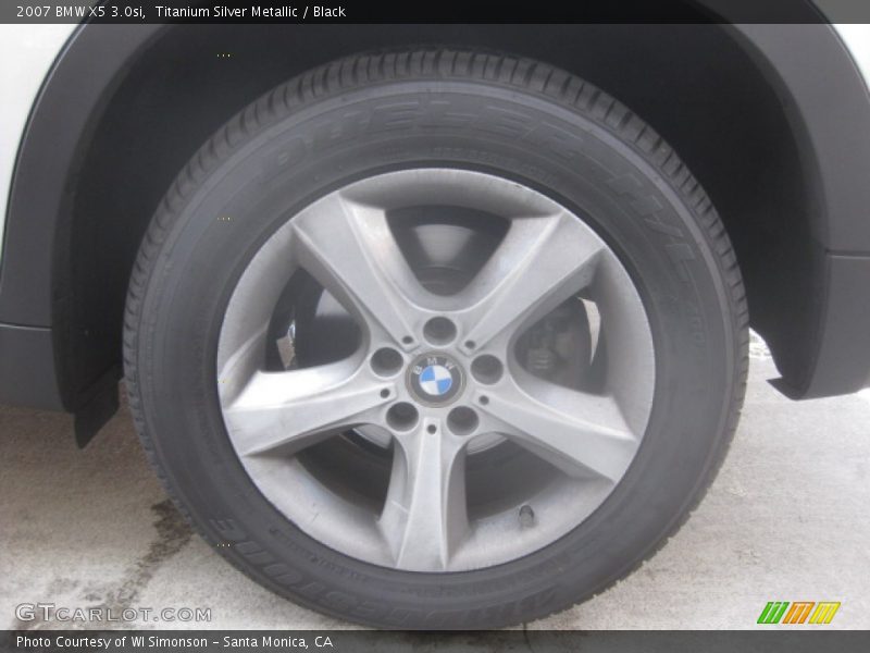 Titanium Silver Metallic / Black 2007 BMW X5 3.0si