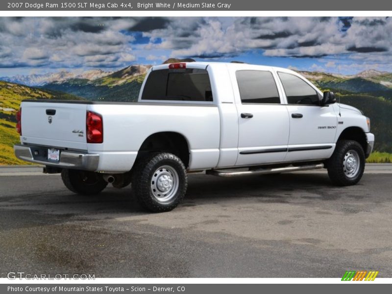 Bright White / Medium Slate Gray 2007 Dodge Ram 1500 SLT Mega Cab 4x4
