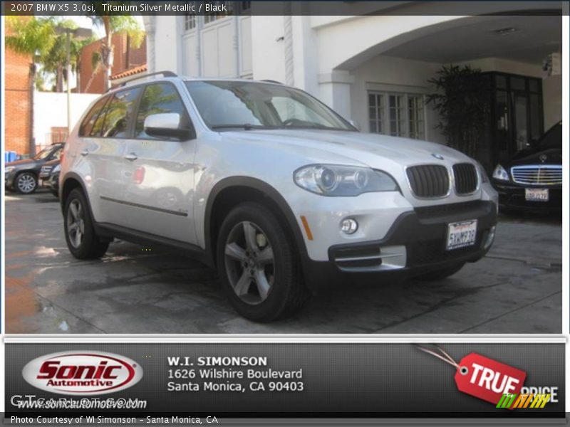 Titanium Silver Metallic / Black 2007 BMW X5 3.0si