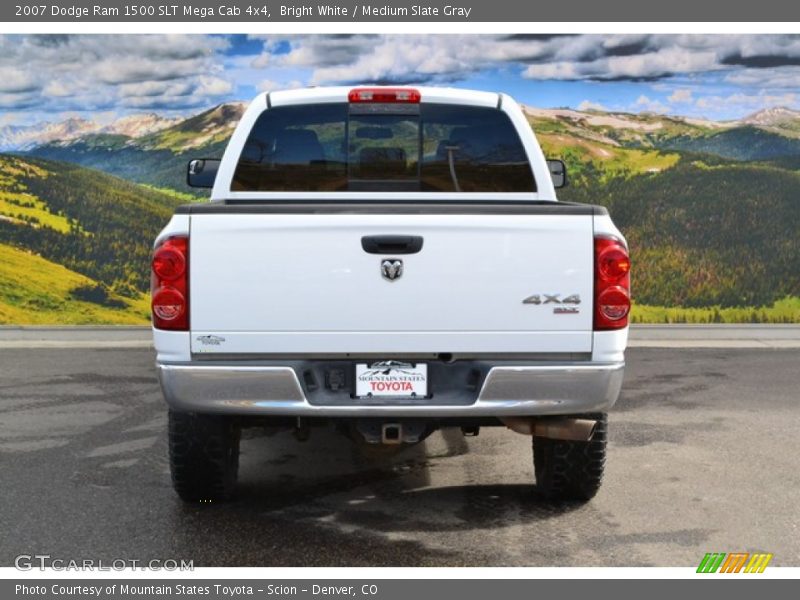 Bright White / Medium Slate Gray 2007 Dodge Ram 1500 SLT Mega Cab 4x4
