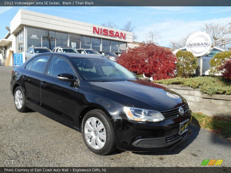 Black / Titan Black 2012 Volkswagen Jetta SE Sedan