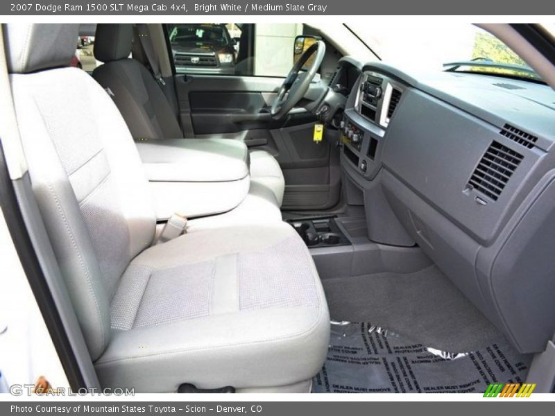 Bright White / Medium Slate Gray 2007 Dodge Ram 1500 SLT Mega Cab 4x4