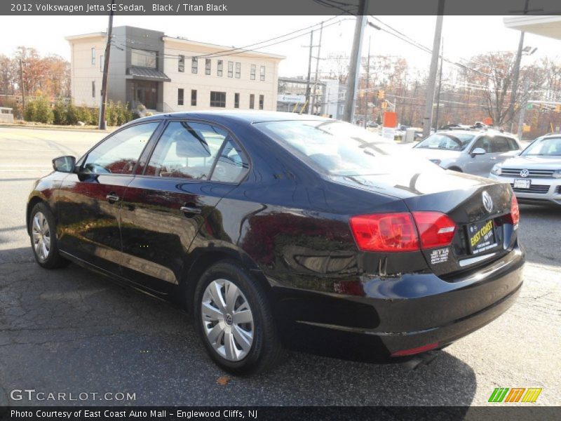 Black / Titan Black 2012 Volkswagen Jetta SE Sedan