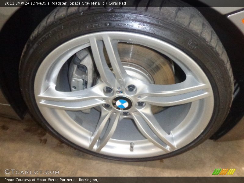 Space Gray Metallic / Coral Red 2011 BMW Z4 sDrive35is Roadster