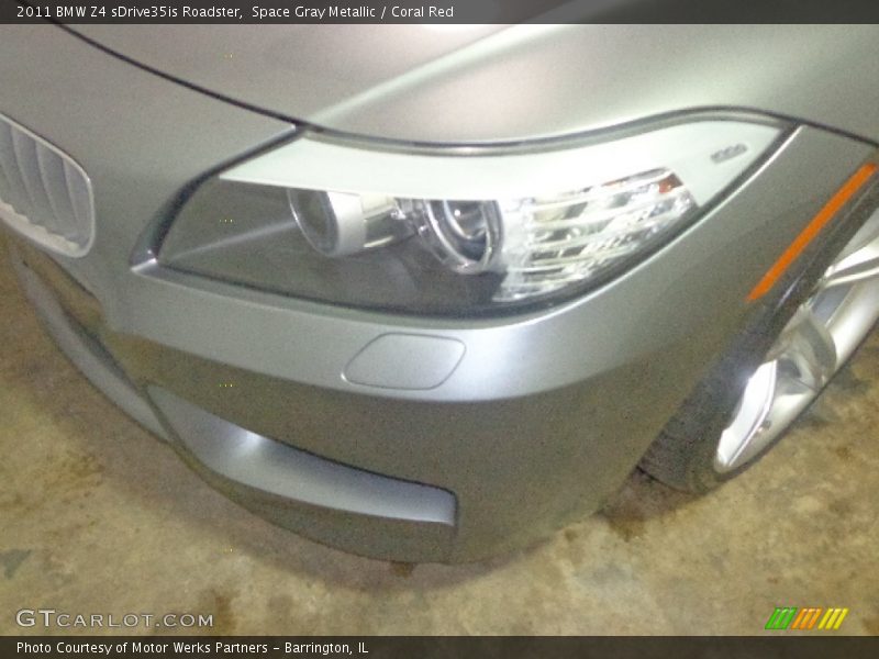 Space Gray Metallic / Coral Red 2011 BMW Z4 sDrive35is Roadster