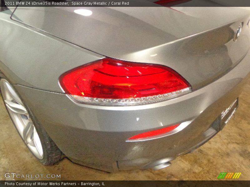 Space Gray Metallic / Coral Red 2011 BMW Z4 sDrive35is Roadster
