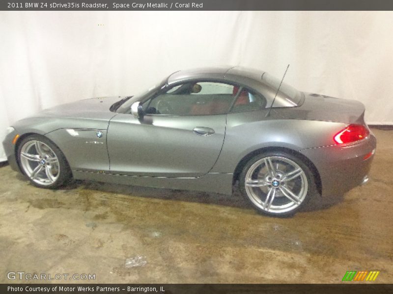 Space Gray Metallic / Coral Red 2011 BMW Z4 sDrive35is Roadster