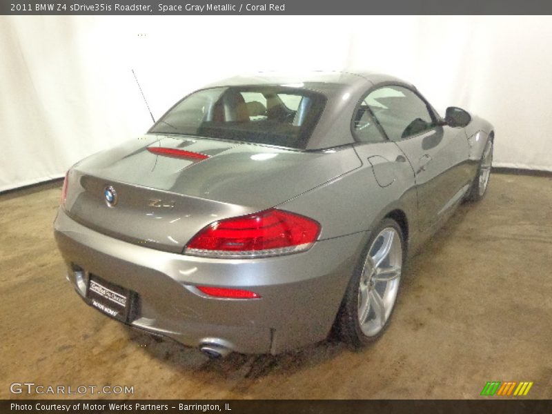 Space Gray Metallic / Coral Red 2011 BMW Z4 sDrive35is Roadster