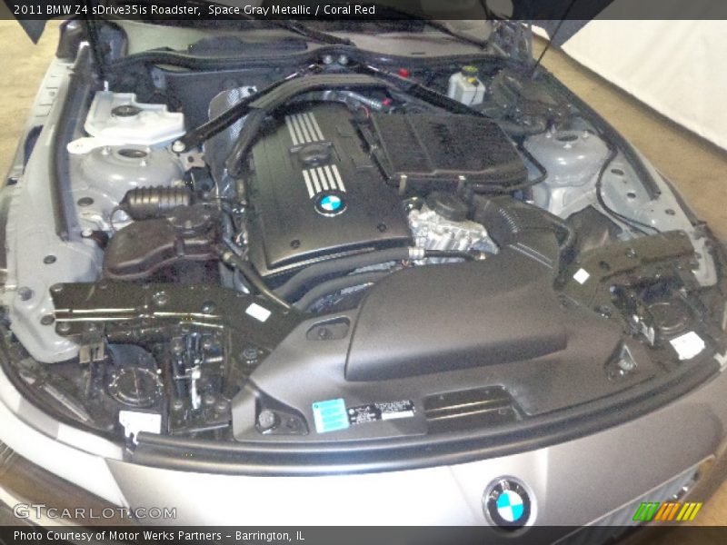 Space Gray Metallic / Coral Red 2011 BMW Z4 sDrive35is Roadster