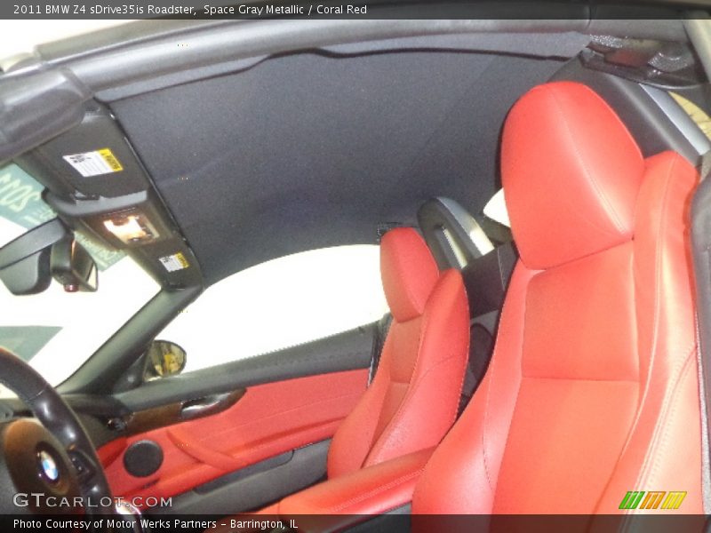 Space Gray Metallic / Coral Red 2011 BMW Z4 sDrive35is Roadster