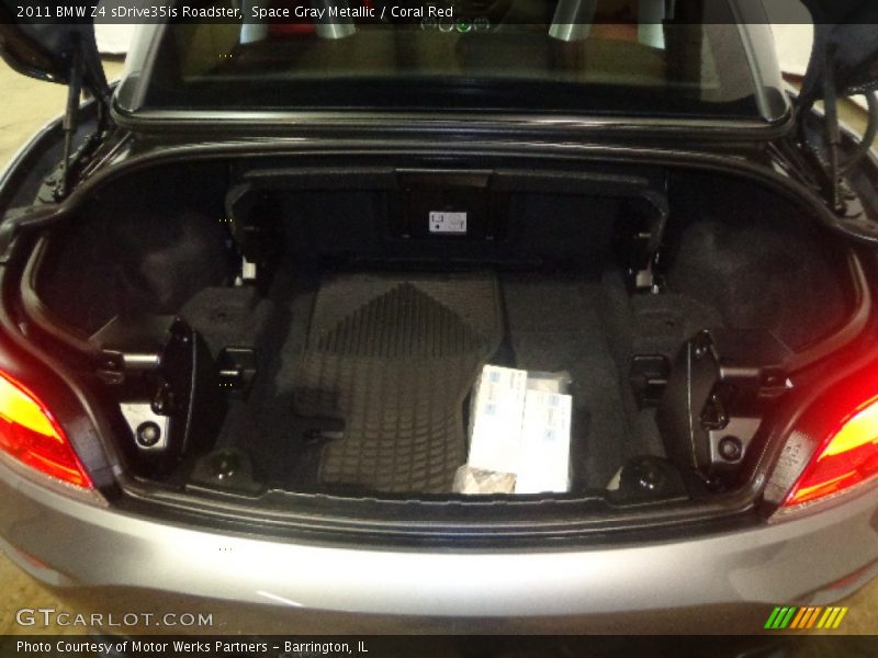 Space Gray Metallic / Coral Red 2011 BMW Z4 sDrive35is Roadster