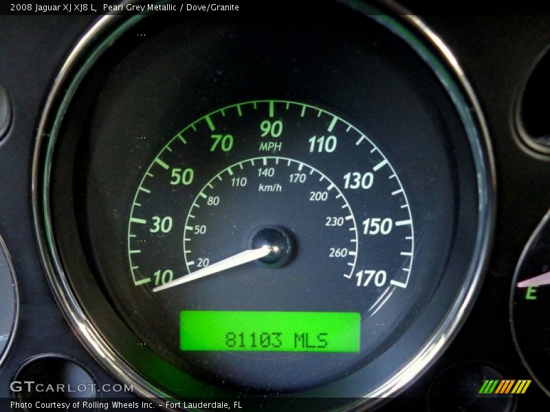 Pearl Grey Metallic / Dove/Granite 2008 Jaguar XJ XJ8 L