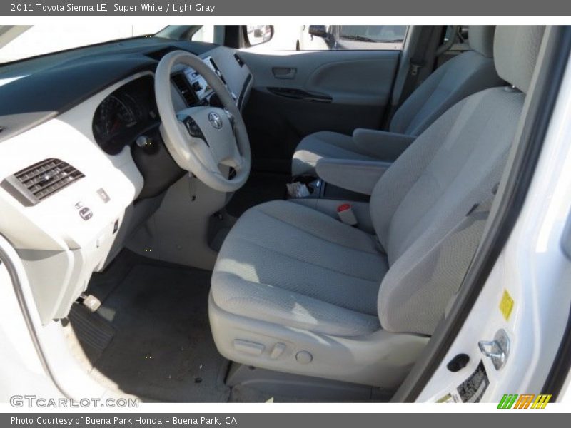 Super White / Light Gray 2011 Toyota Sienna LE