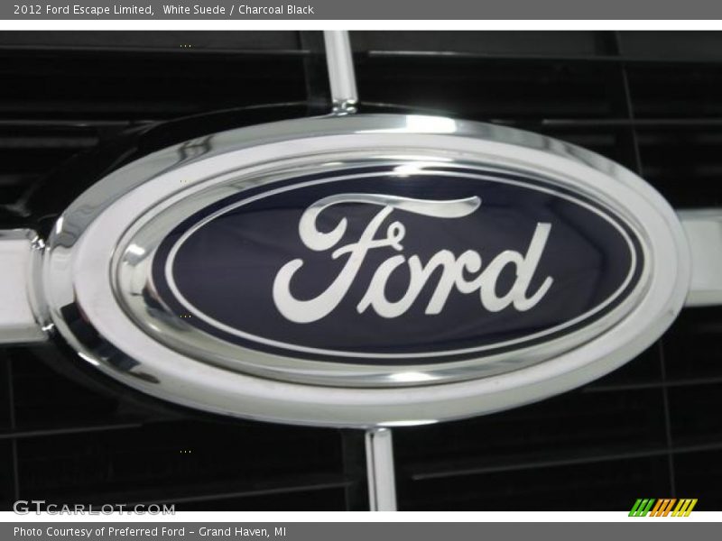 White Suede / Charcoal Black 2012 Ford Escape Limited