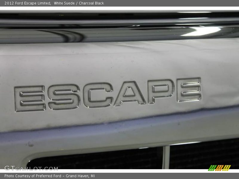 White Suede / Charcoal Black 2012 Ford Escape Limited