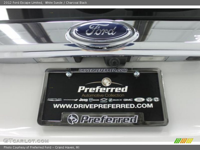 White Suede / Charcoal Black 2012 Ford Escape Limited