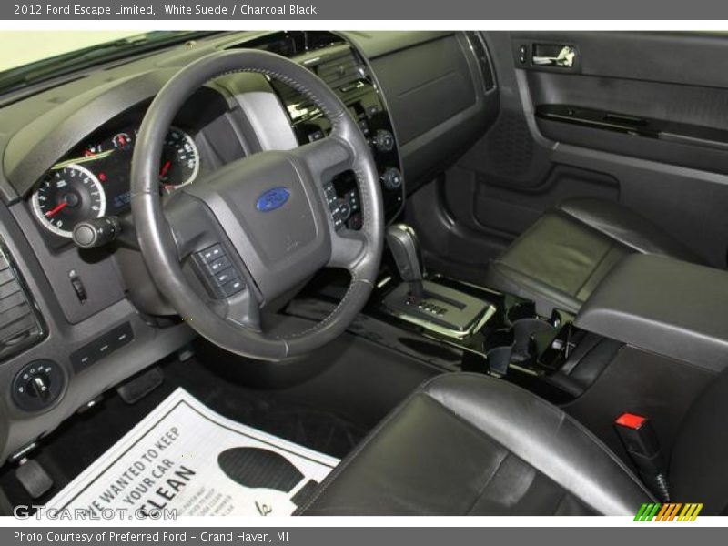 White Suede / Charcoal Black 2012 Ford Escape Limited