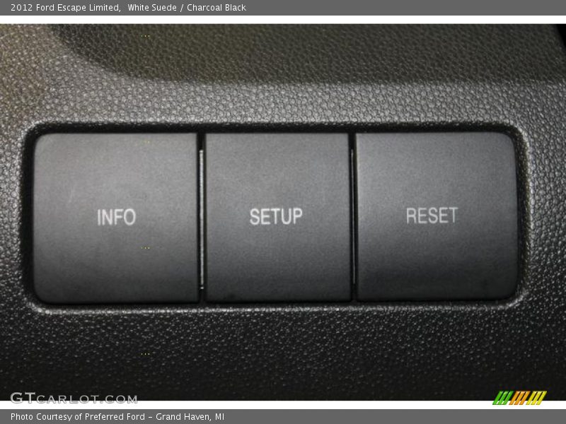 White Suede / Charcoal Black 2012 Ford Escape Limited