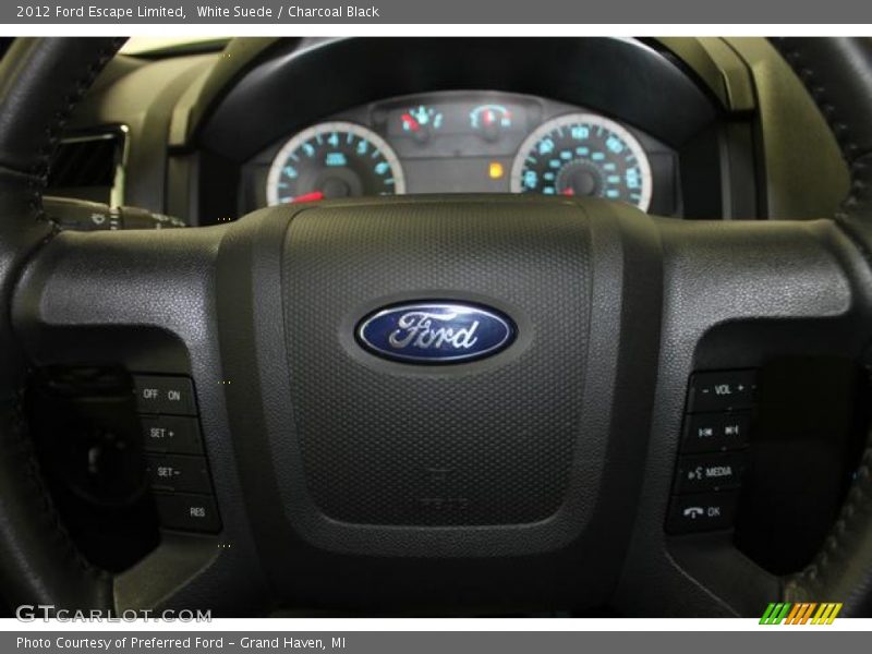 White Suede / Charcoal Black 2012 Ford Escape Limited