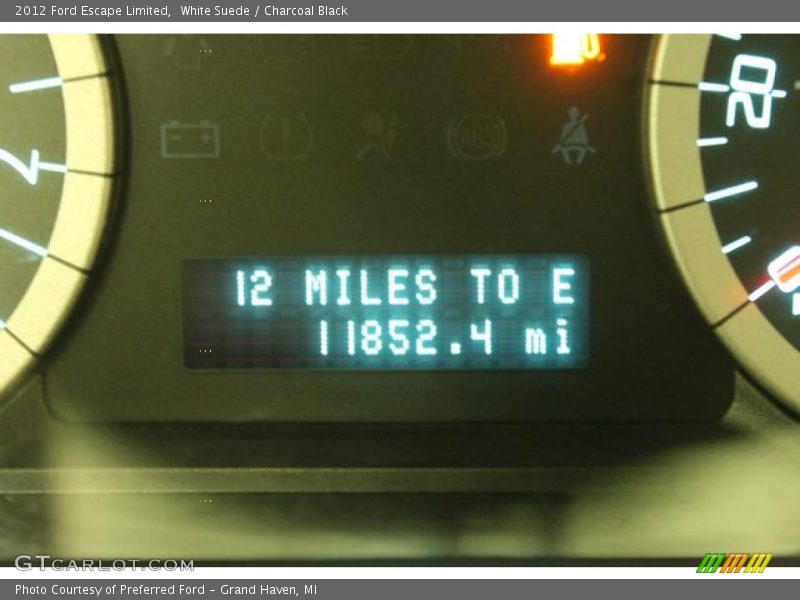 White Suede / Charcoal Black 2012 Ford Escape Limited