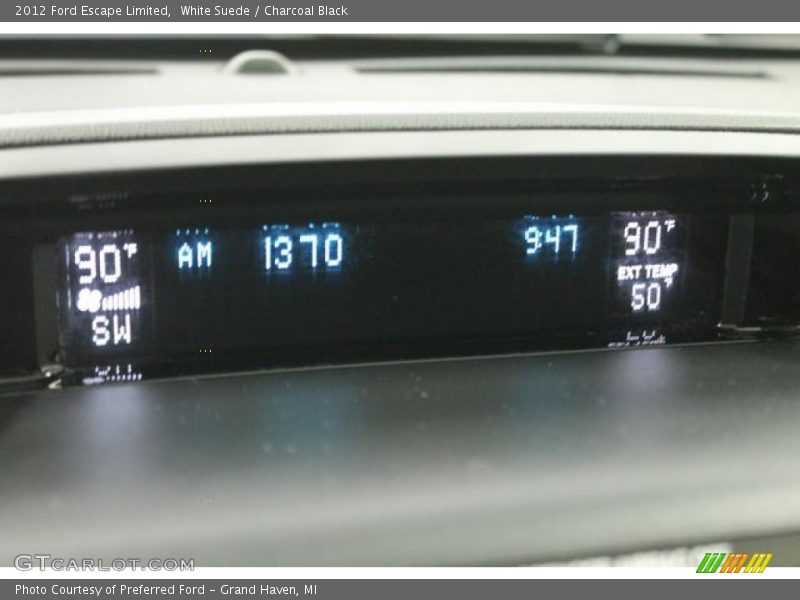 White Suede / Charcoal Black 2012 Ford Escape Limited