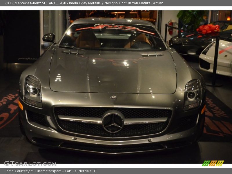 AMG Imola Grey Metallic / designo Light Brown Natural Woven 2012 Mercedes-Benz SLS AMG