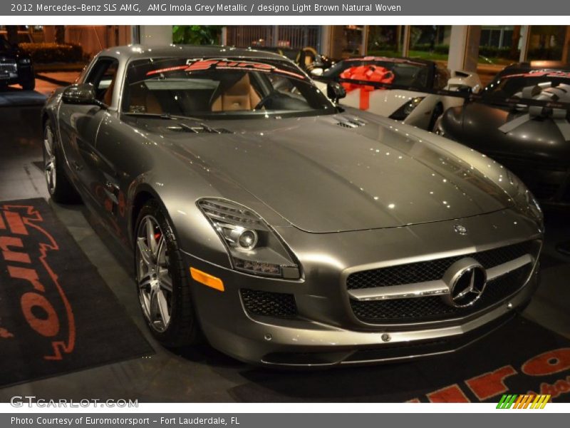 AMG Imola Grey Metallic / designo Light Brown Natural Woven 2012 Mercedes-Benz SLS AMG