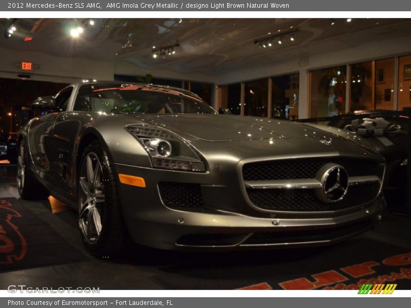 AMG Imola Grey Metallic / designo Light Brown Natural Woven 2012 Mercedes-Benz SLS AMG