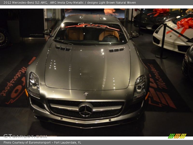 AMG Imola Grey Metallic / designo Light Brown Natural Woven 2012 Mercedes-Benz SLS AMG