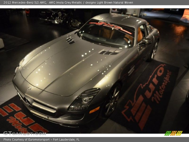 AMG Imola Grey Metallic / designo Light Brown Natural Woven 2012 Mercedes-Benz SLS AMG