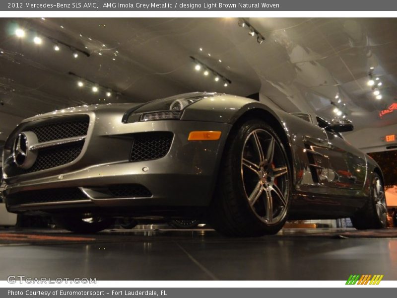 AMG Imola Grey Metallic / designo Light Brown Natural Woven 2012 Mercedes-Benz SLS AMG